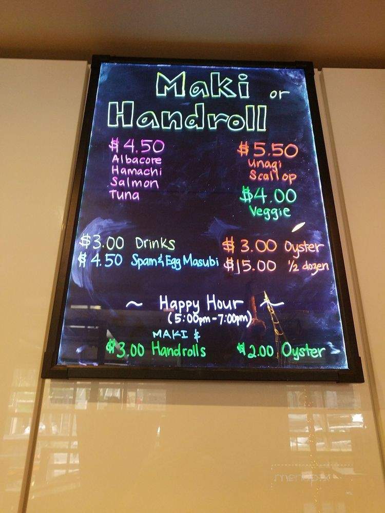 NoNaMe Sushi - San Francisco, CA menu_pic