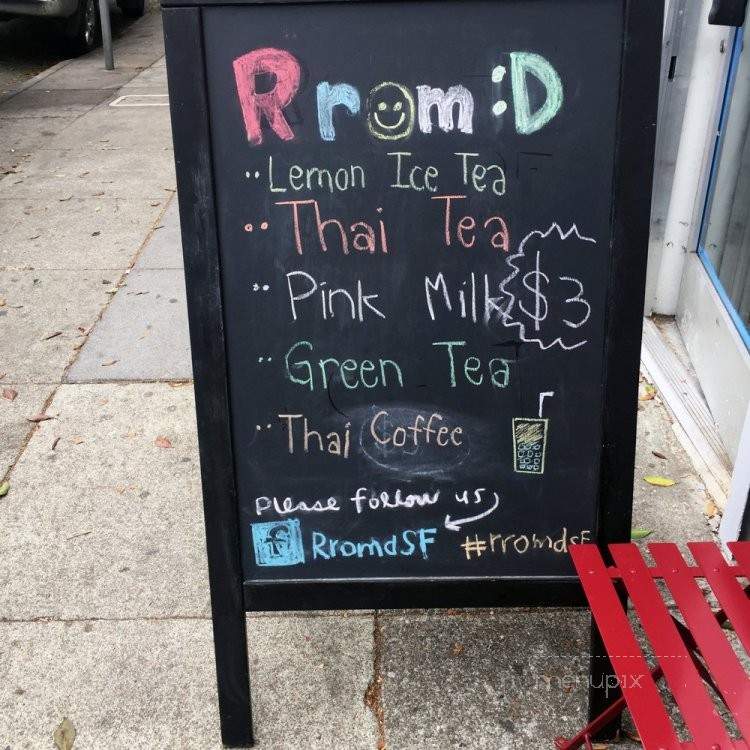Rromd - San Francisco, CA menu_pic