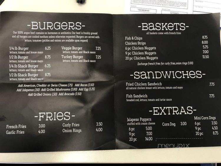 Burger Shack - San Francisco, CA menu_pic