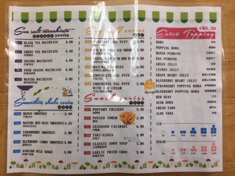 T-Lab - Fremont, CA menu_pic