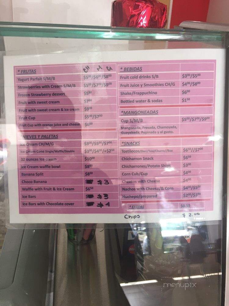 La Michoacana Fruits & Ice Cream - Newark, CA menu_pic