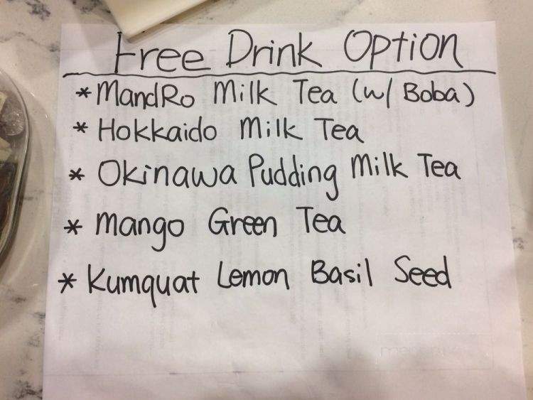 MandRo Teahouse - Newark, CA menu_pic