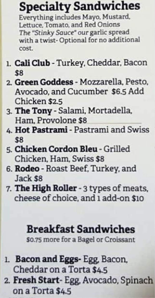 Nick's Sandwiches - Pittsburg, CA menu_pic