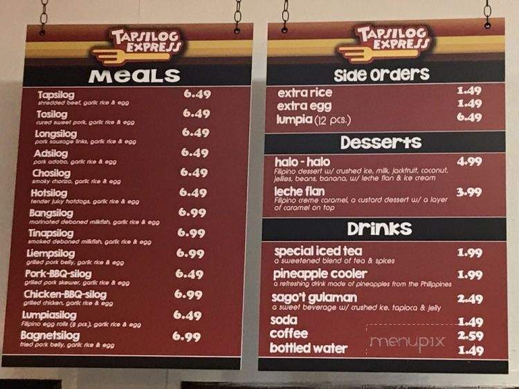 Tapsilog Express - San Leandro, CA menu_pic
