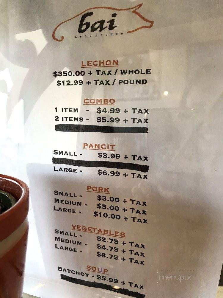 Bai Cebu Lechon - Suisun City, CA menu_pic