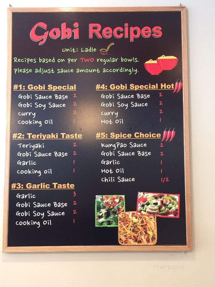Gobi Mongolian Grill - Pleasanton, CA menu_pic