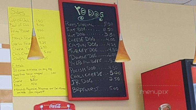 Roy's Chili & Dogs - Vallejo, CA menu_pic