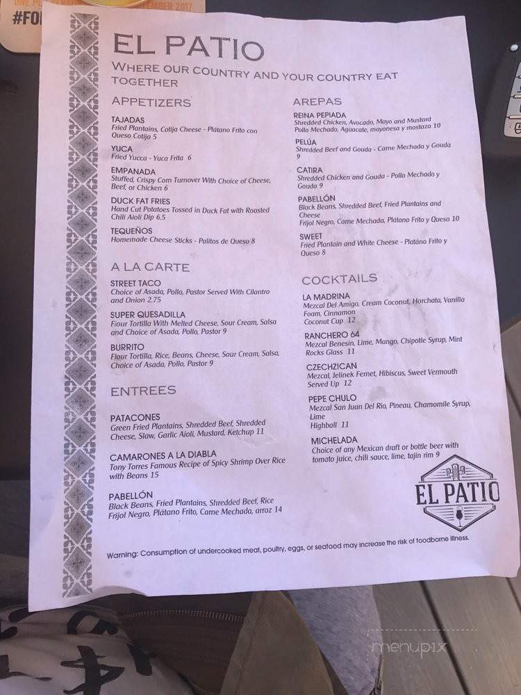 El Patio - Berkeley, CA menu_pic