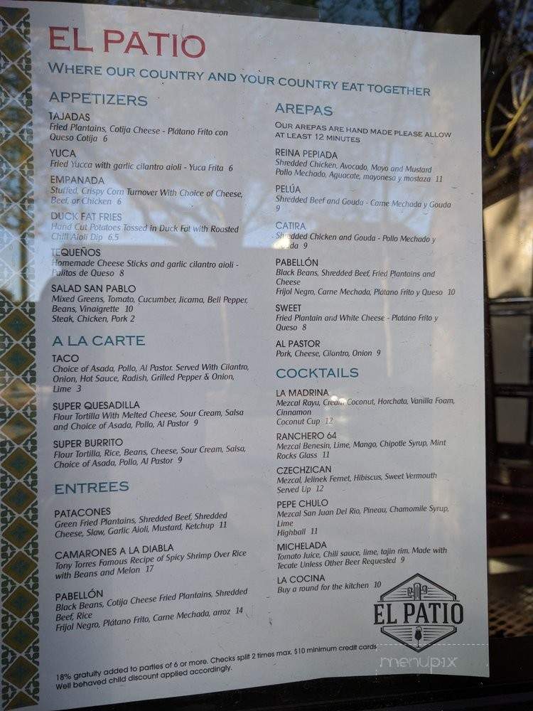 El Patio - Berkeley, CA menu_pic