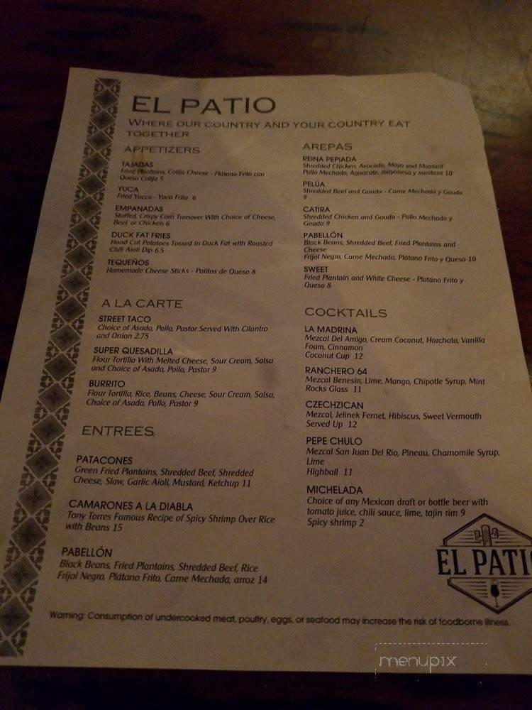 El Patio - Berkeley, CA menu_pic