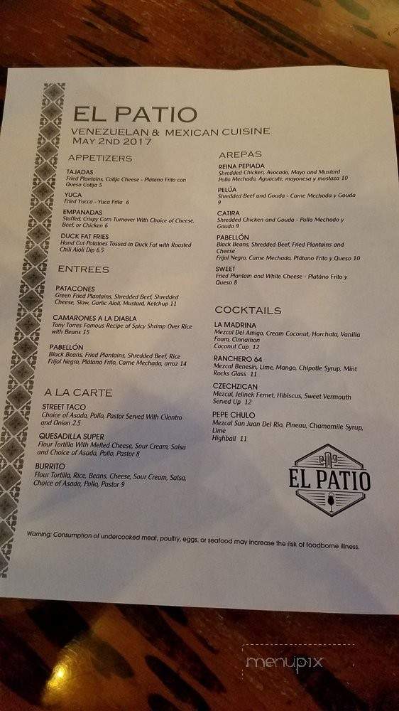El Patio - Berkeley, CA menu_pic