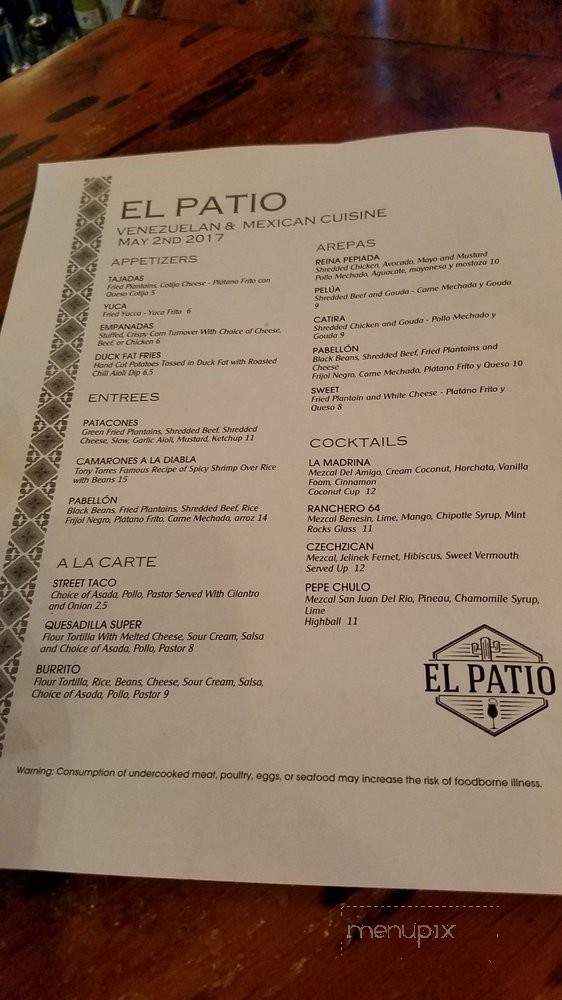 El Patio - Berkeley, CA menu_pic