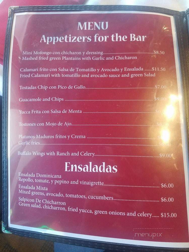 Sabor Dominicano - San Rafael, CA menu_pic