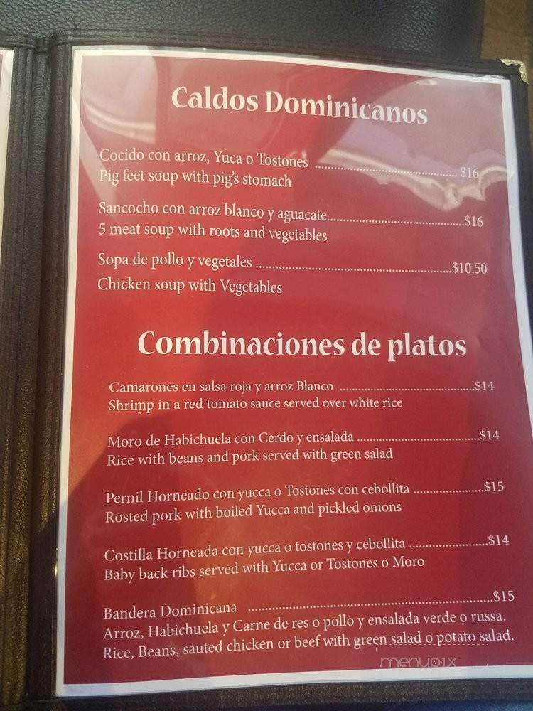 Sabor Dominicano - San Rafael, CA menu_pic