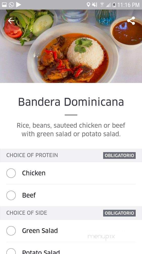 Sabor Dominicano - San Rafael, CA menu_pic