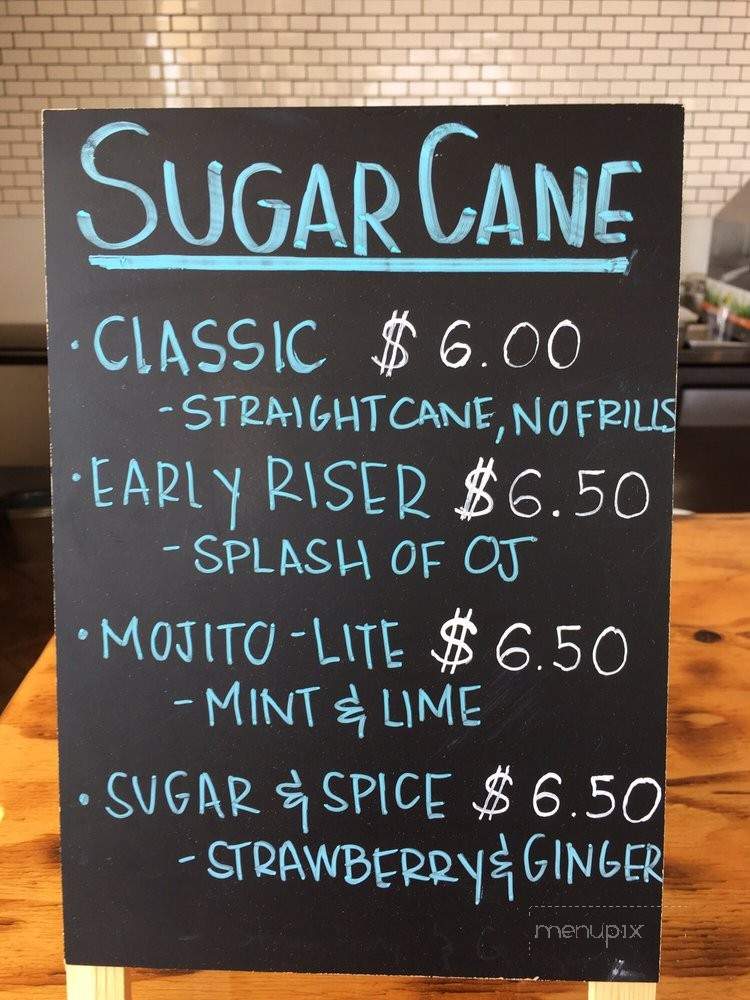 Raw Sugar - Milpitas, CA menu_pic