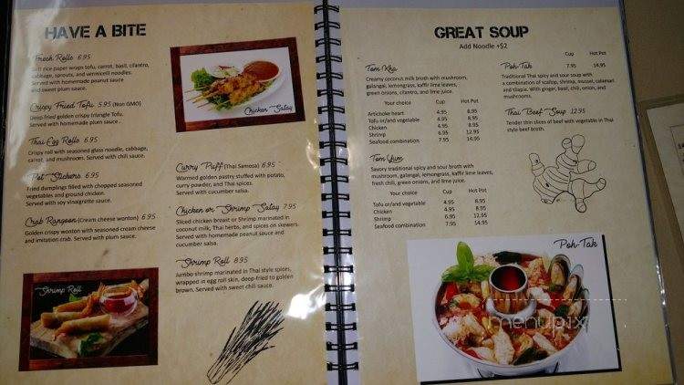 Sukhothai Restaurant - Watsonville, CA menu_pic