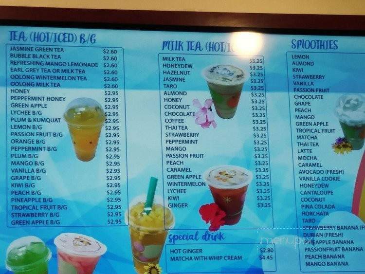 Rainbow Tea House - San Jose, CA menu_pic