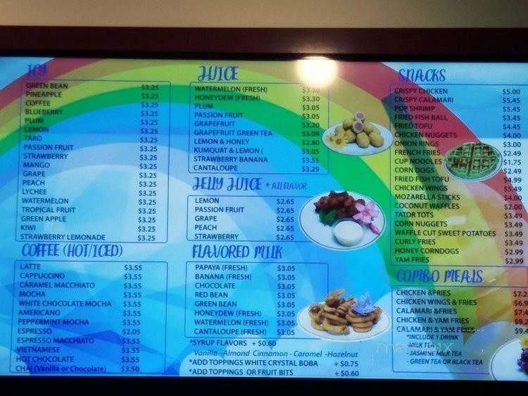 Rainbow Tea House - San Jose, CA menu_pic