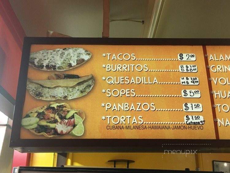 Yahualica Taqueria & Cenaduria - San Jose, CA menu_pic