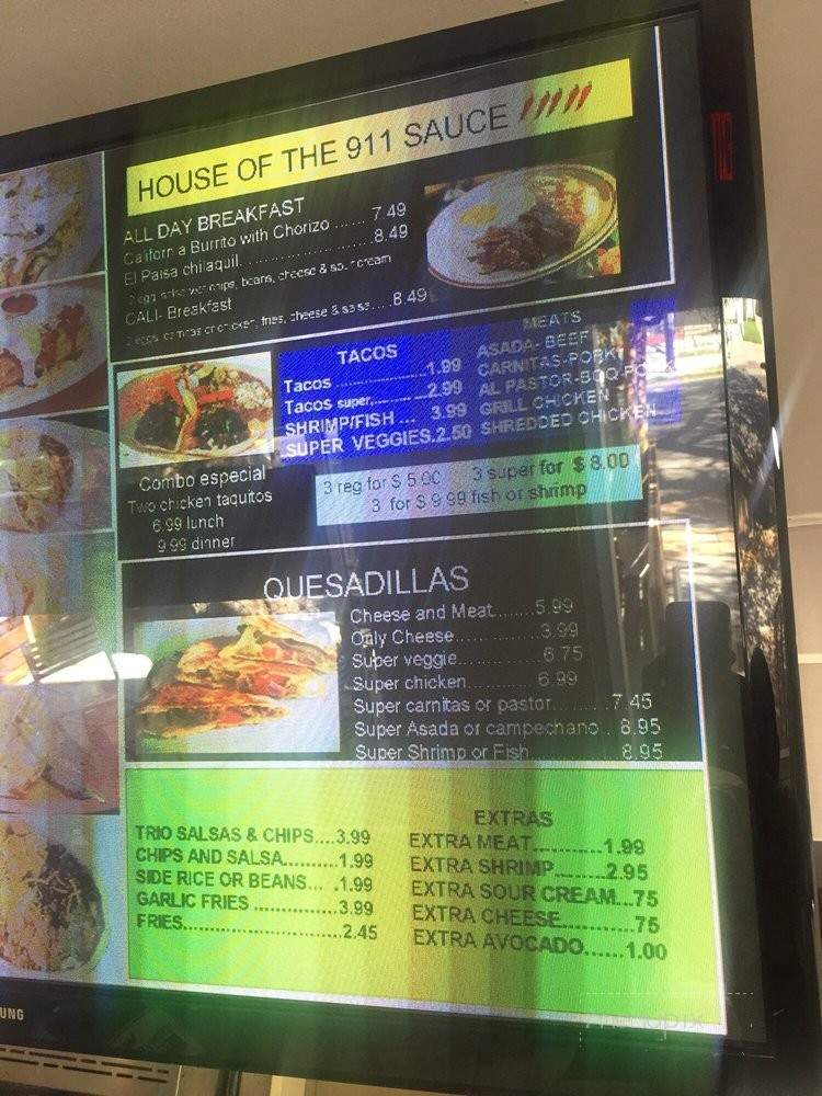 California Wet Burrito - San Jose, CA menu_pic