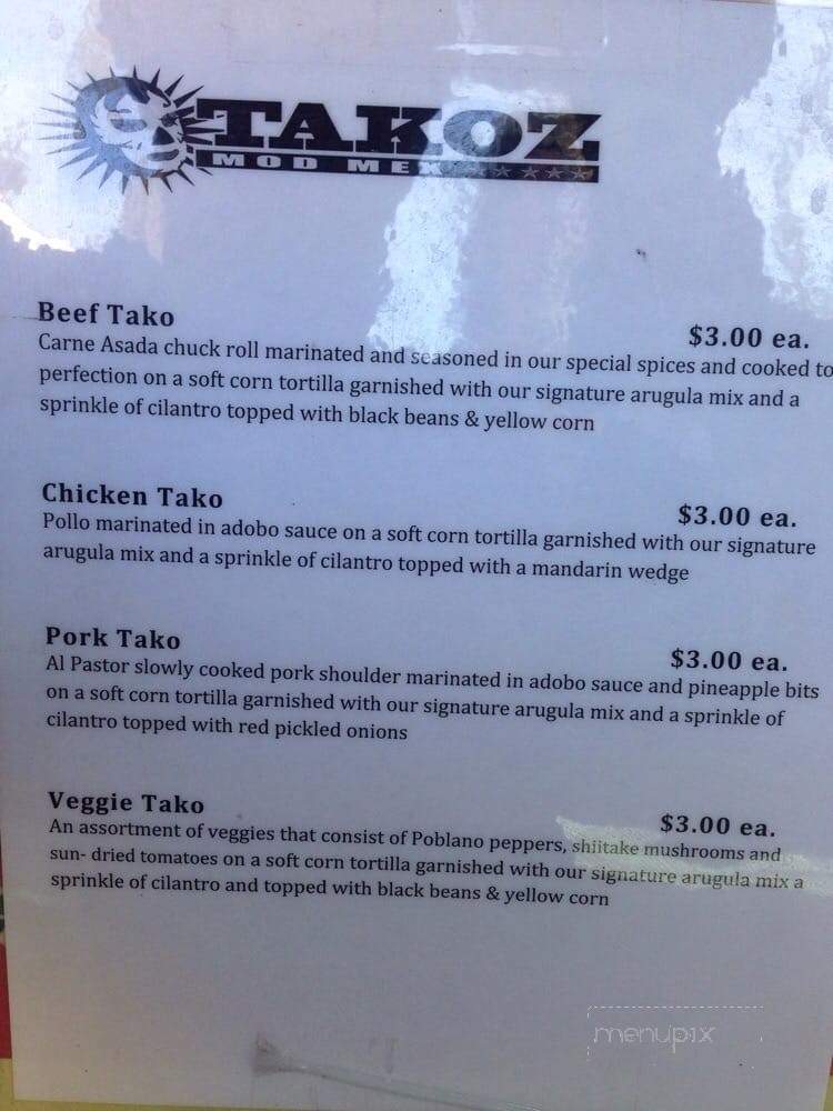 TaKoz Mod Mex - San Jose, CA menu_pic