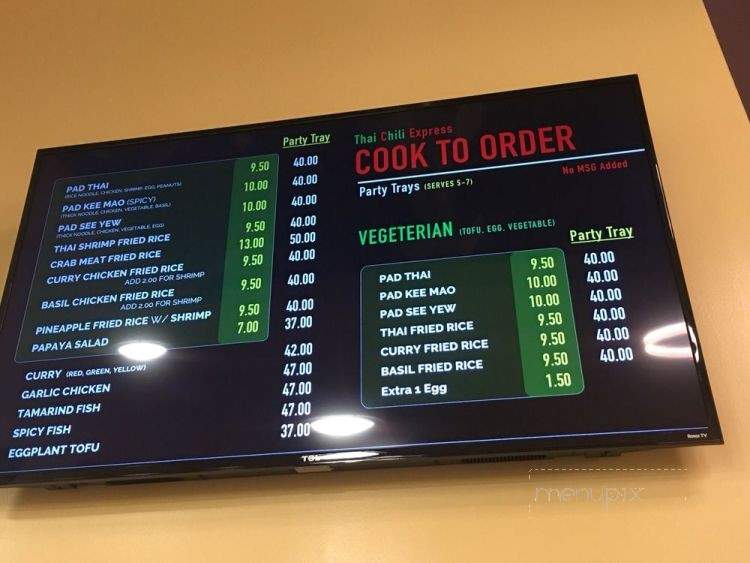 Thai Chili Express - San Jose, CA menu_pic