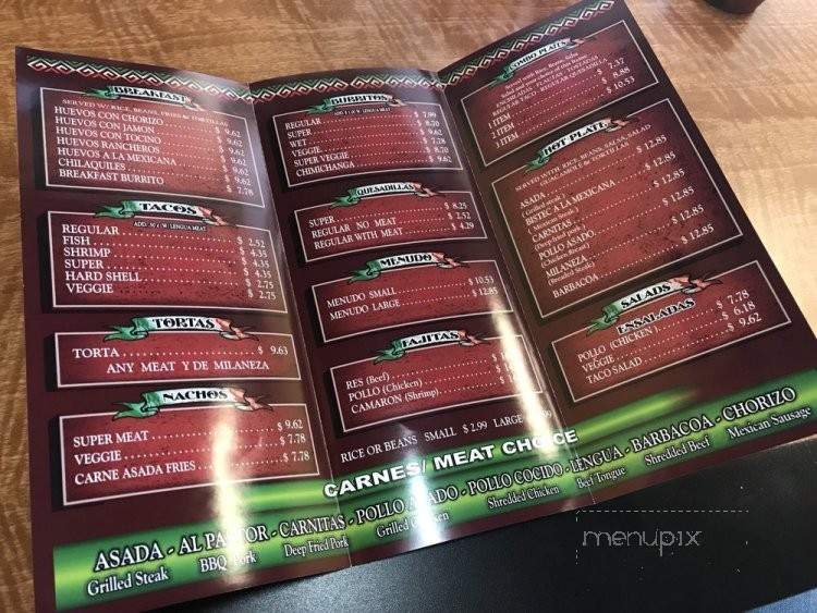 El Mex-Cal Taqueria - San Jose, CA menu_pic