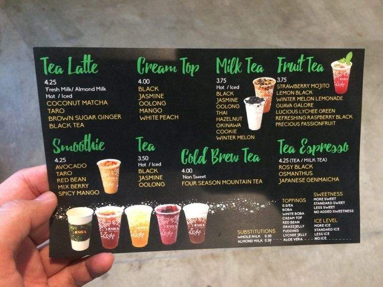 Katea - San Jose, CA menu_pic