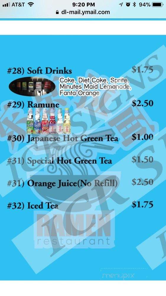 TOKYO Ramen - Stockton, CA menu_pic