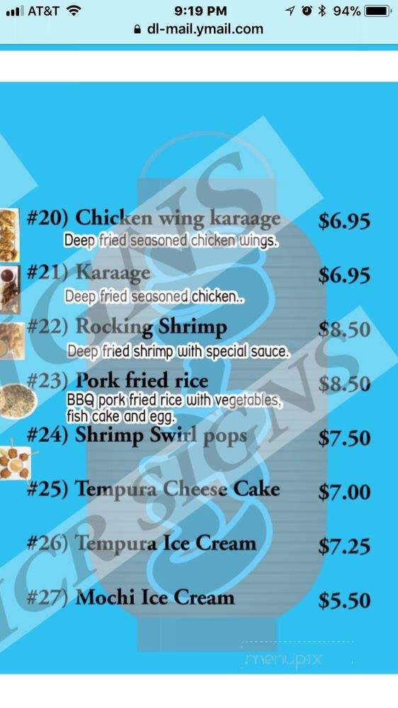 TOKYO Ramen - Stockton, CA menu_pic