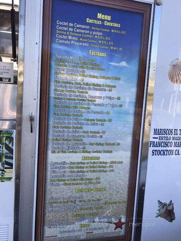 Mariscos El Tiburon - Stockton, CA menu_pic