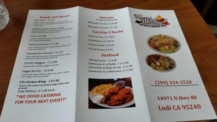 Taqueria La Mexicana - Lodi, CA menu_pic