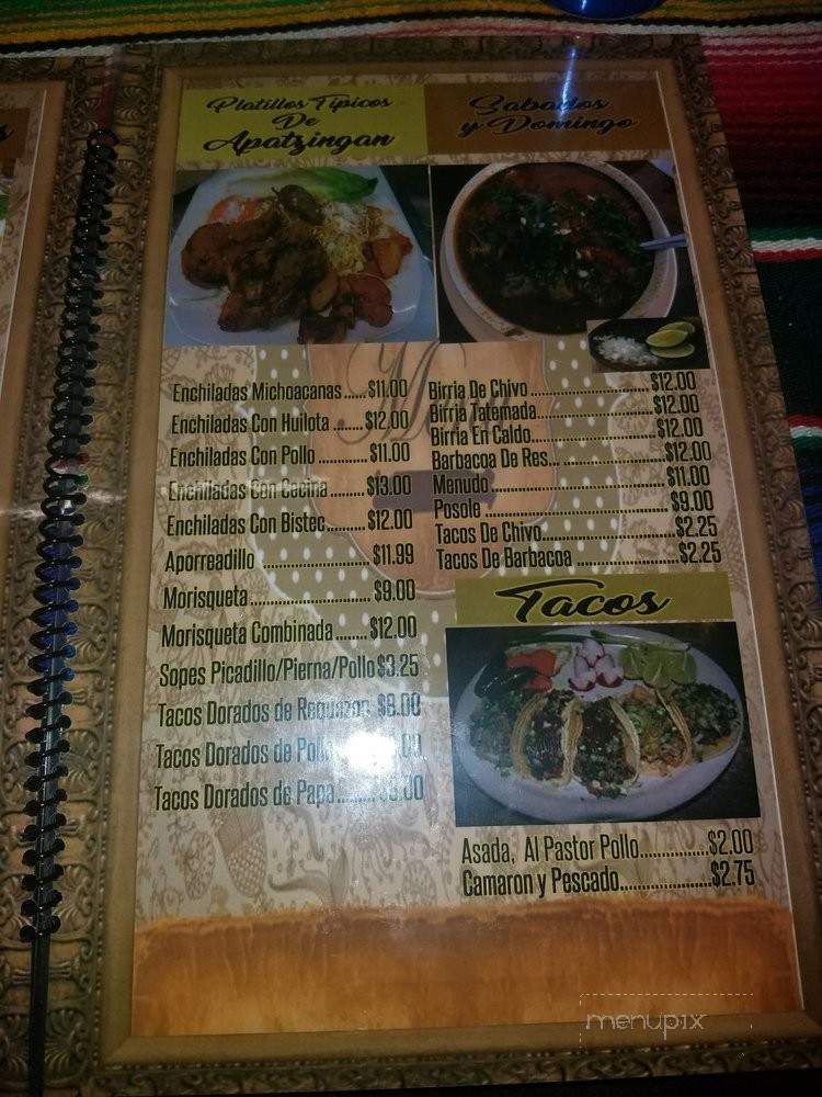 Mi Lindo Apatzingan - Winton, CA menu_pic