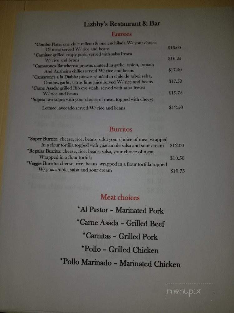 /30955989/Lizbbys-Restaurant-and-Bar-Menu-Boonville-CA - Boonville, CA