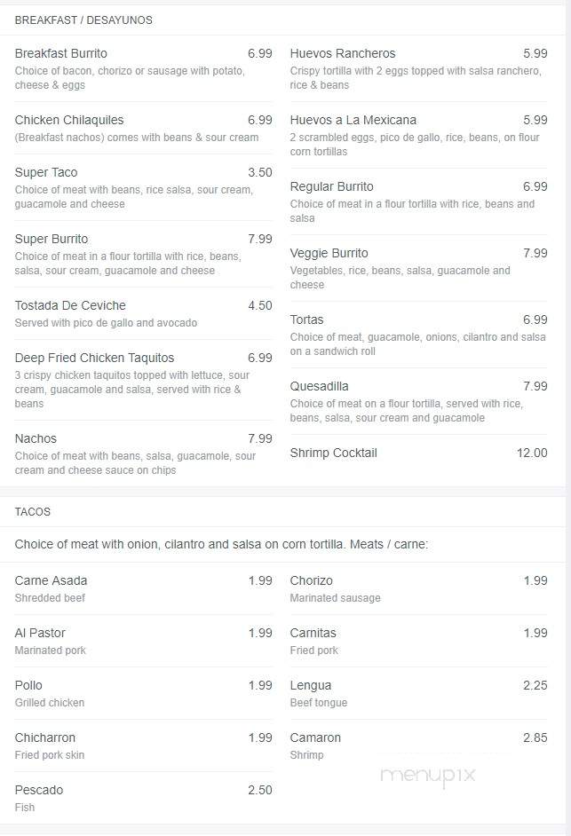 Paco's Tacos - Laytonville, CA menu_pic