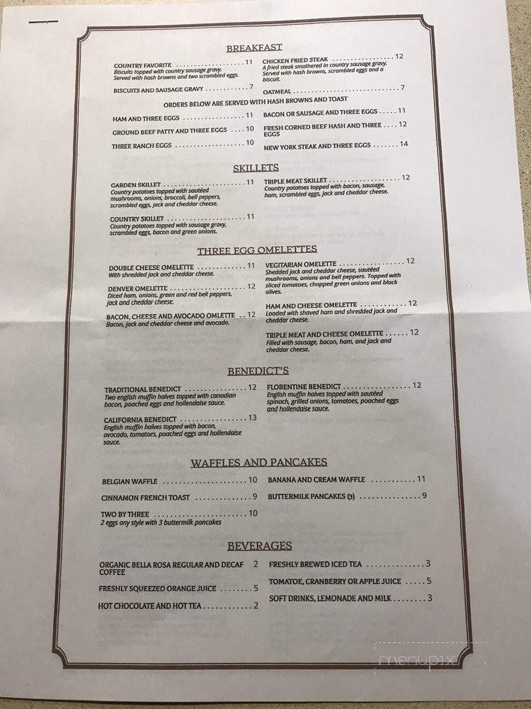 Cafe 77 - Willits, CA menu_pic