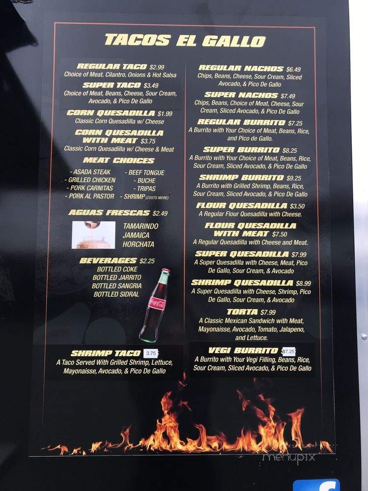 Tacos El Gallo - Eureka, CA menu_pic