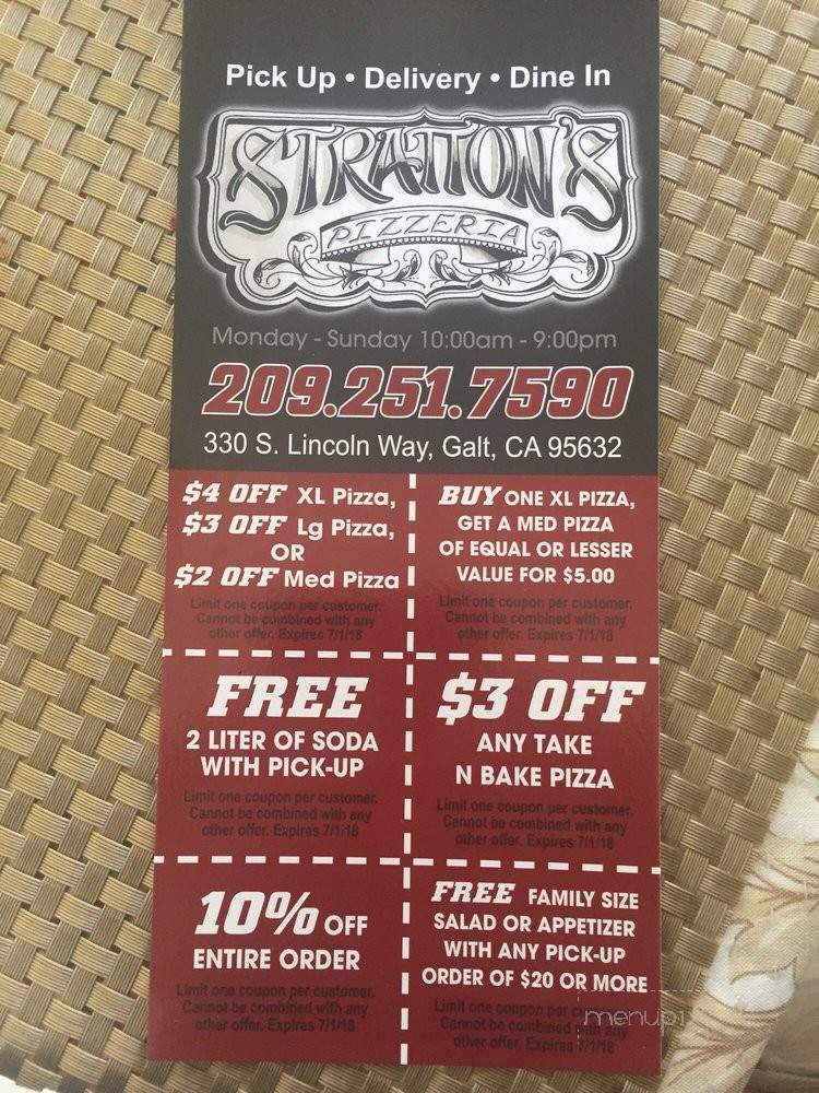 Stratton's Pizzeria - Galt, CA menu_pic