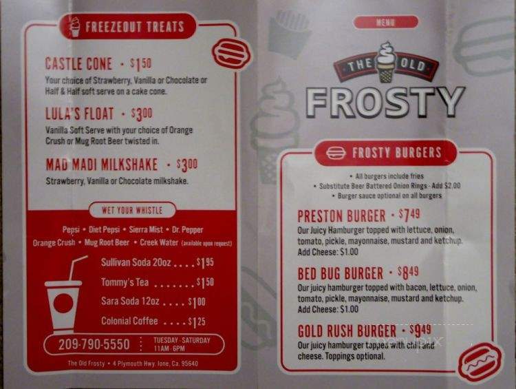 /31255452/The-Old-Frosty-Menu-Ione-CA - Ione, CA