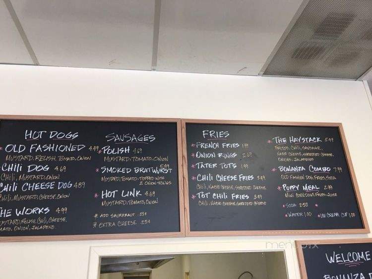 Bonanza Dogs - Jackson, CA menu_pic