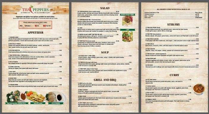 Thai Peppers - Roseville, CA menu_pic