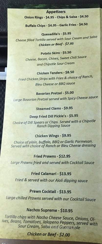 The Mountain Grille - Pioneer, CA menu_pic