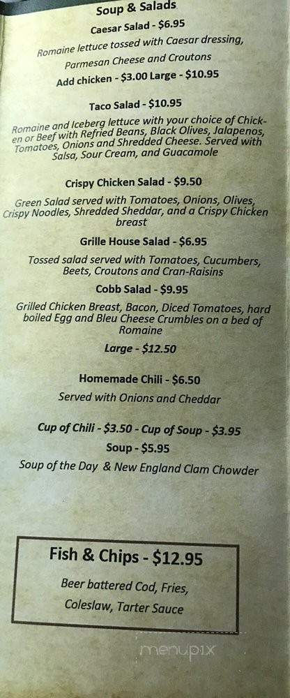 The Mountain Grille - Pioneer, CA menu_pic