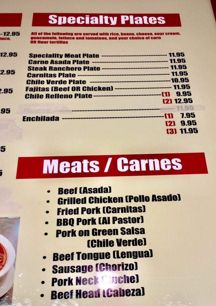 Taqueria Dos Hermanos - Rio Linda, CA menu_pic