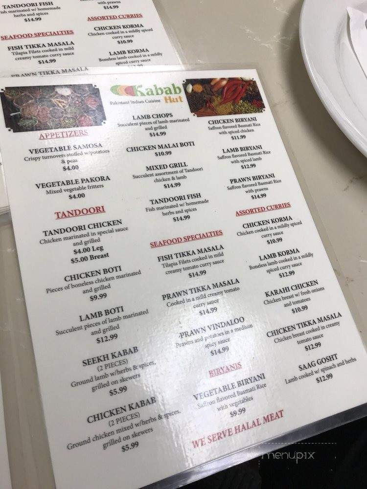 Kabab Hut - Rocklin, CA menu_pic
