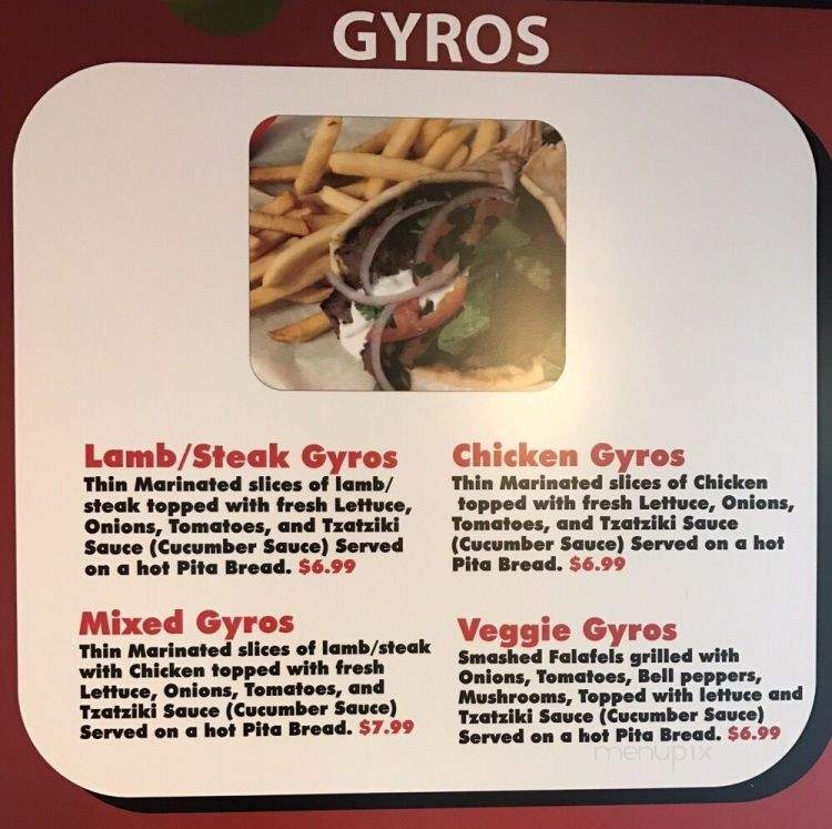 Gyro and Shawarma Grill - Rancho Cordova, CA menu_pic