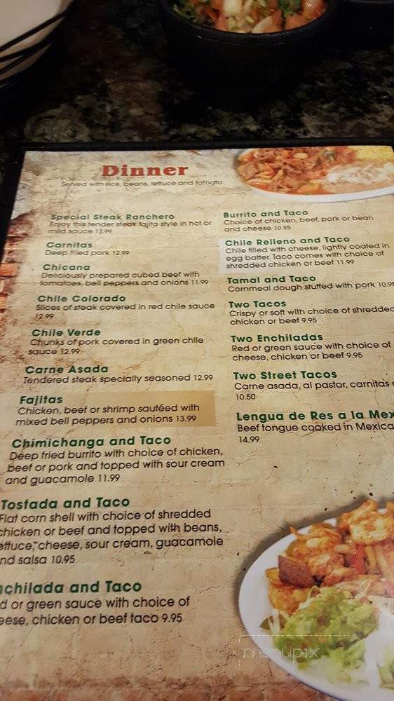 La Villa Mexican Food - Granite Bay, CA menu_pic