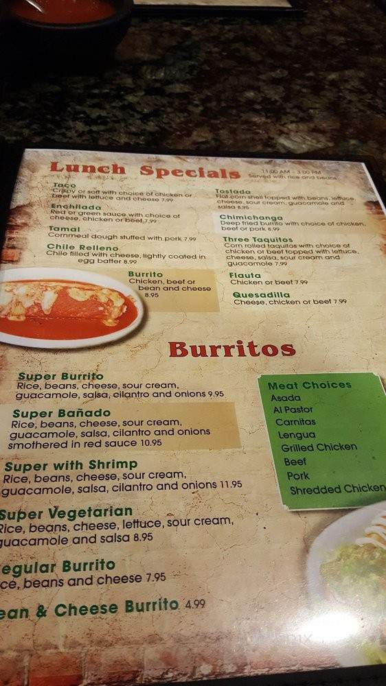 La Villa Mexican Food - Granite Bay, CA menu_pic
