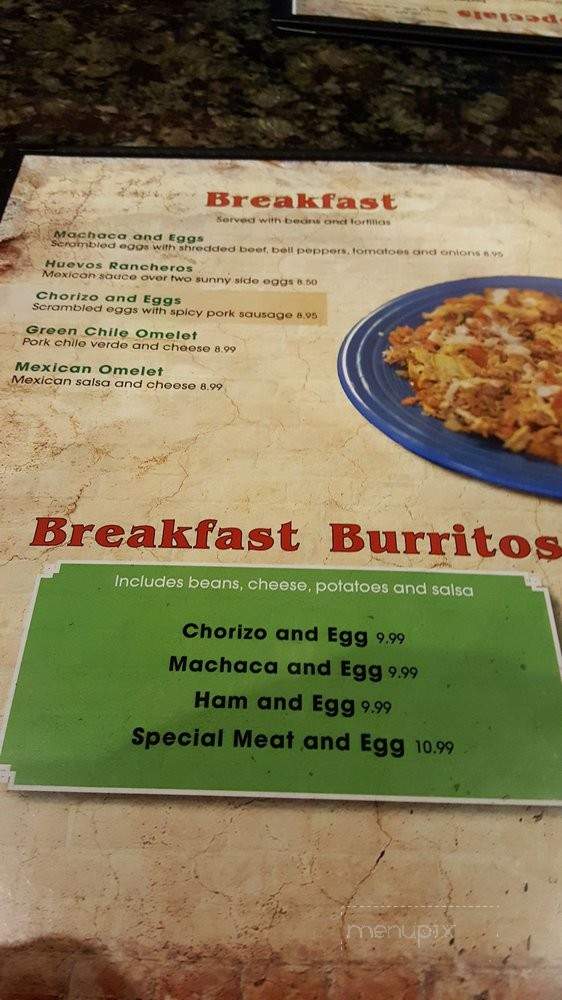 La Villa Mexican Food - Granite Bay, CA menu_pic